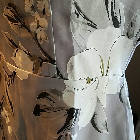 59. HLF party dress, sheer floral layer over lining - Picture 7 of 10